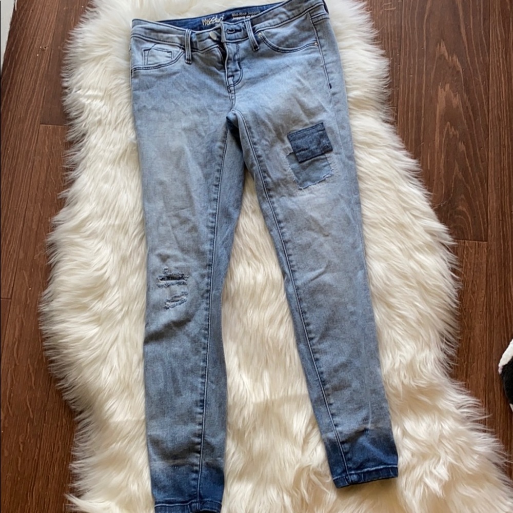 Mossimo patchwork jeans size 00 - Picture 4 of 6